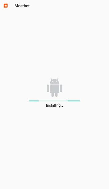 Процесс инсталляции Android приложения MostBet
